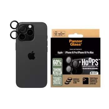 PanzerGlass ® Hoops® Osłona obiektywu aparatu Czarny iPhone 16 Pro | 16 Pro Max