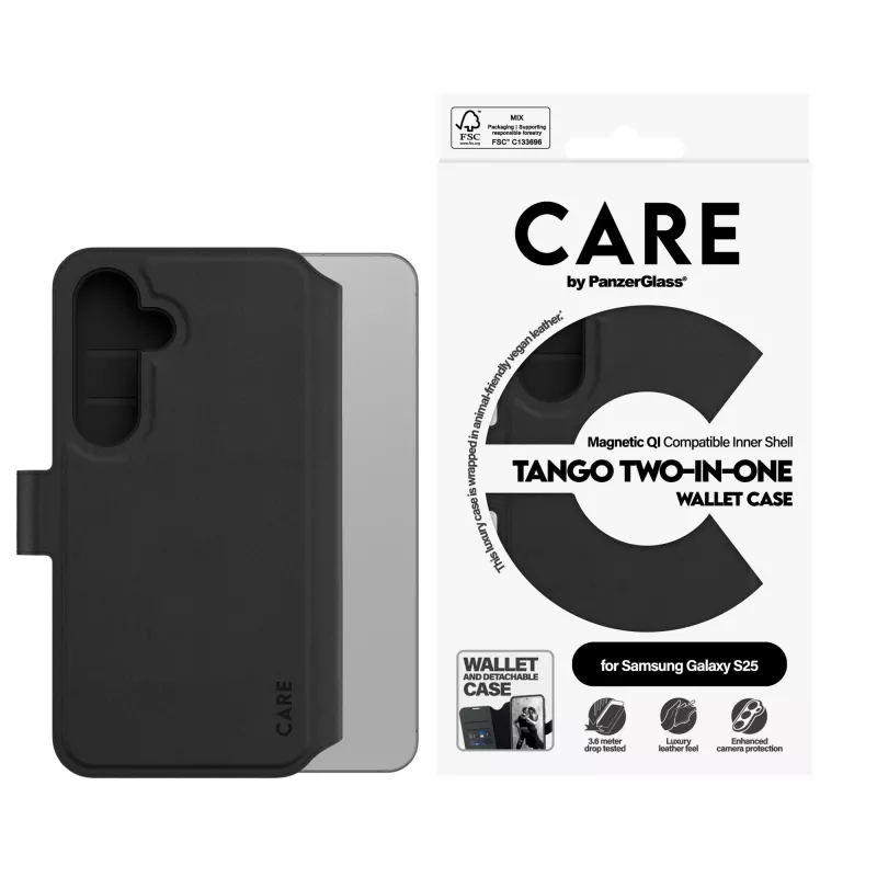 Cover PanzerGlass CARE by Feature Case Tango Two-in-One Wallet Qi Kompatybilny Samsung Galaxy S25