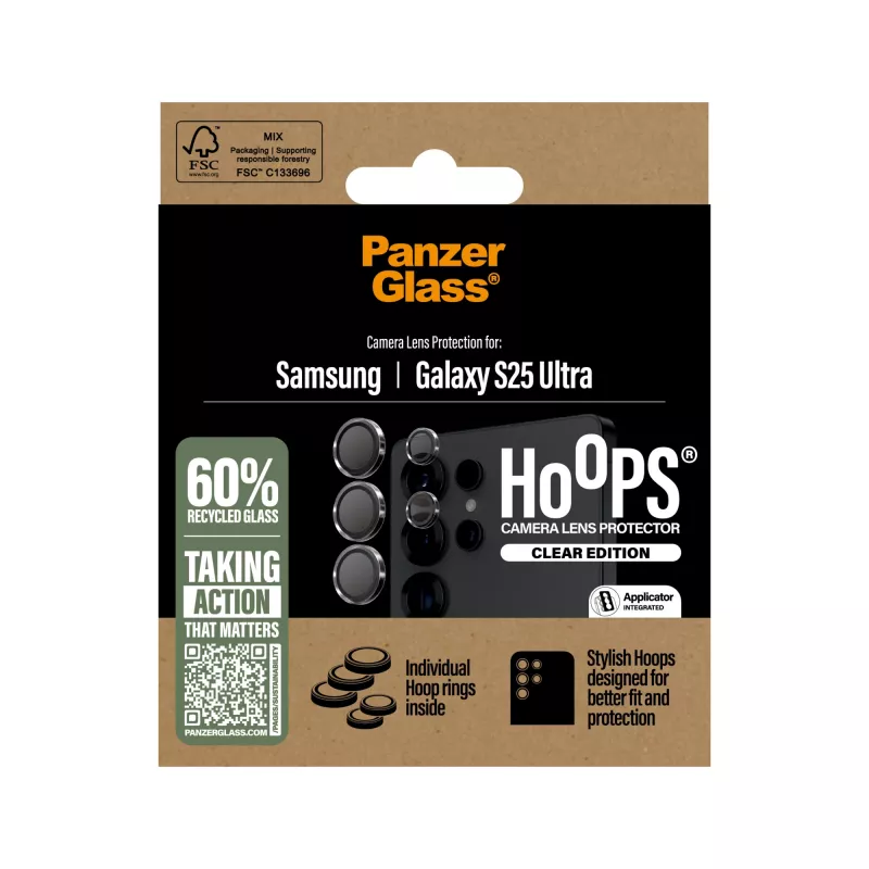 PanzerGlass ® Hoops® Ochraniacz obiektywu aparatu Transparentny Samsung Galaxy S25 Ultra
