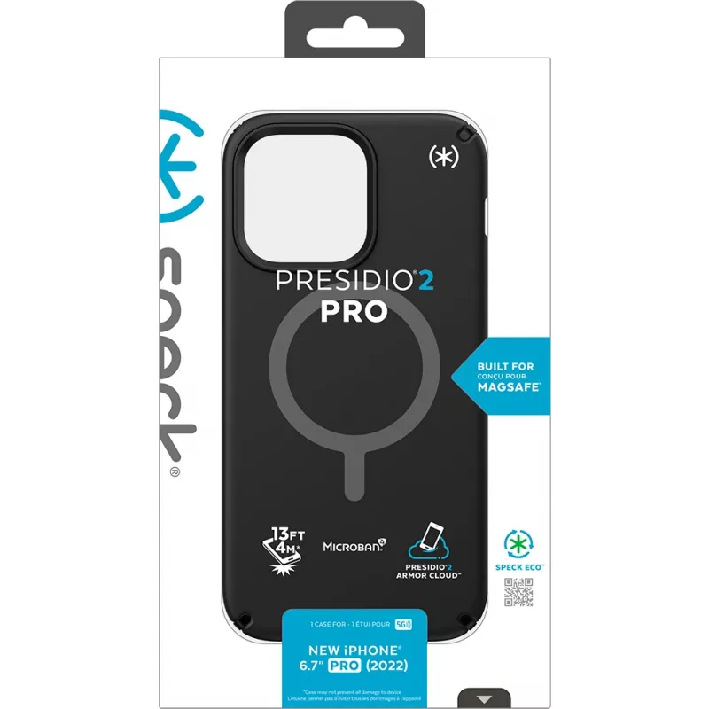 Speck Presidio2 Pro + MS Apple iPhone 14 Pro Max Czarny - z etui Microban