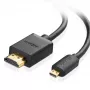 Ugreen 30104 Kabel HDMI 3 m HDMI Typ D (Micro) HDMI Typ A (Standard) Czarny