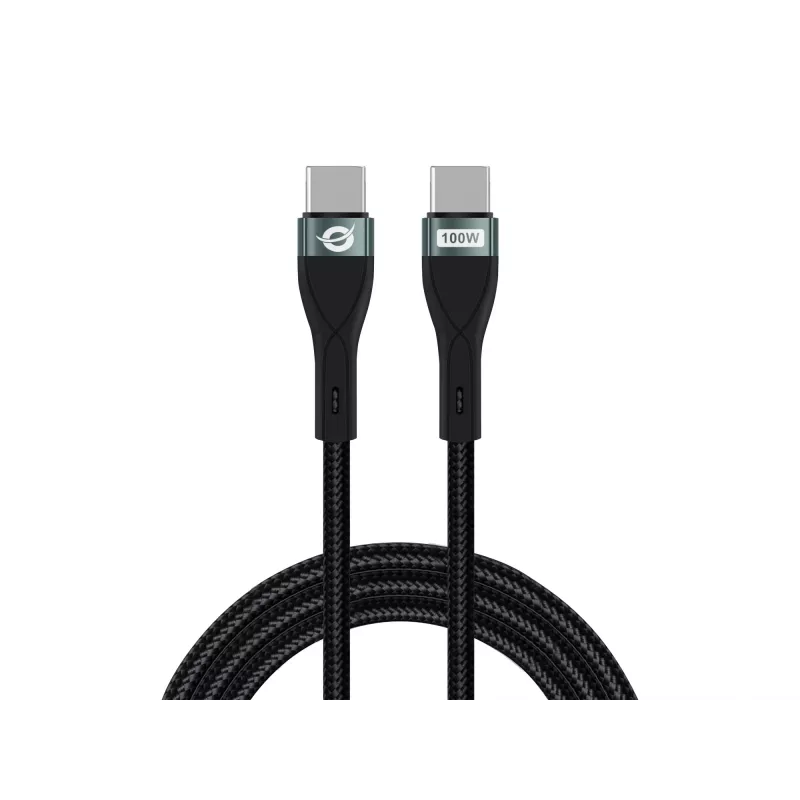 Conceptronic ETTA01B12 USB C-C PD 3.0 szybki kabel do ładowania 100 W 1,2 m, 20 V 5 A, 480 Mb/s, E-Mark