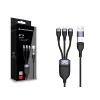 Kabel Conceptronic ETTA06B15 USB 3-w-1 PD 3.0 100W do szybkiego ładowania 1,5m, 20V 5A, 480Mbps, E-Mark