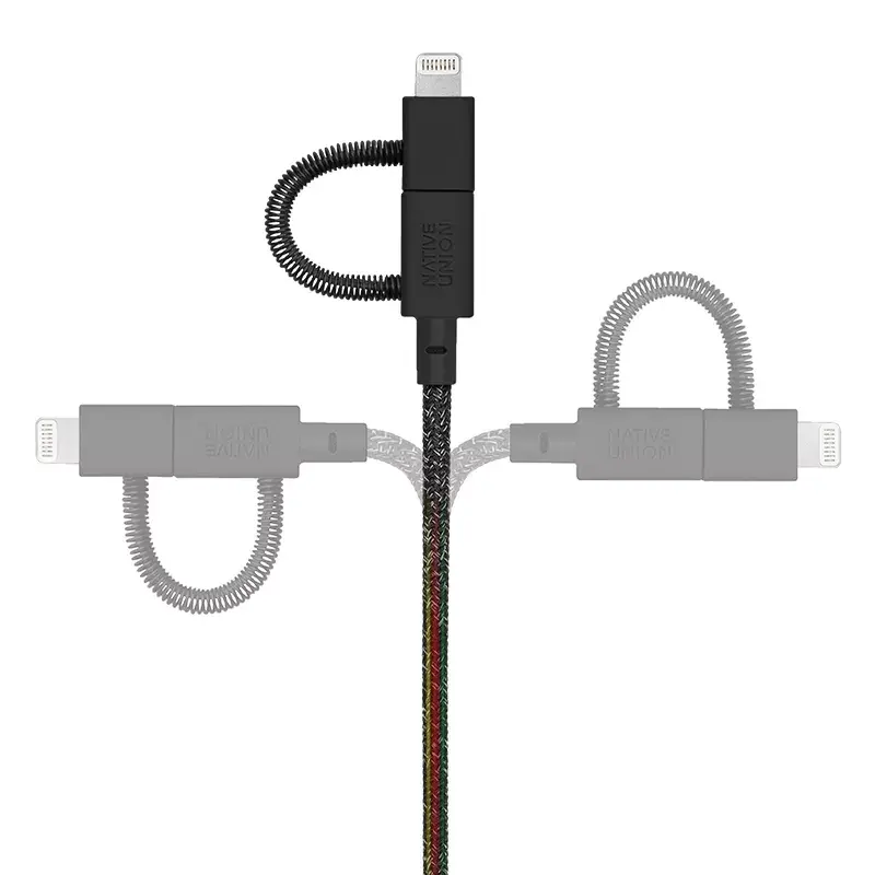 Kabel USB Native Union BELT-ULC-CS-BLK-NP 2m USB A USB C/Micro USB A/Lightning Czarny
