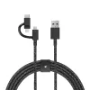 Kabel USB Native Union BELT-ULC-CS-BLK-NP 2m USB A USB C/Micro USB A/Lightning Czarny