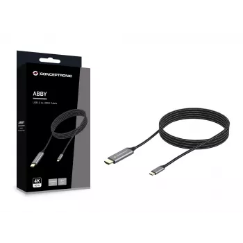 Kabel Conceptronic USB-C na HDMI, męski na męski, 4K 60Hz, 2 m, USB Type-C, HDMI, męski, męski, prosty