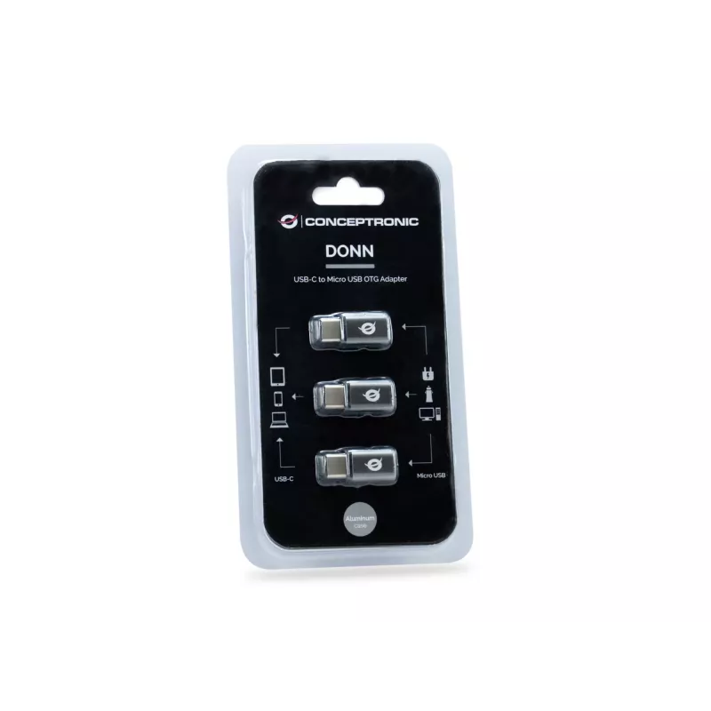 Conceptronic DONN USB-C na Micro USB Adapter OTG 3 szt.