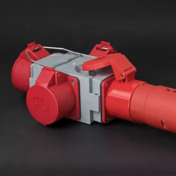 Adapter wtyczki zasilającej Brennenstuhl 1081640 400V 16A szaro-czerwony