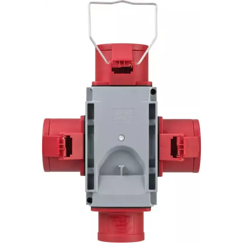 Adapter wtyczki zasilającej Brennenstuhl 1081640 400V 16A szaro-czerwony