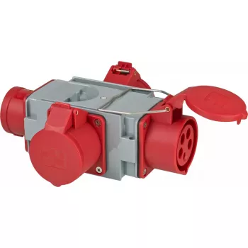 Adapter wtyczki zasilającej Brennenstuhl 1081640 400V 16A szaro-czerwony