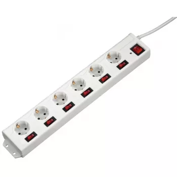 Hama 137239 listwa zasilająca 1.4 m 6 gniazd AC Wewnętrzna Biała