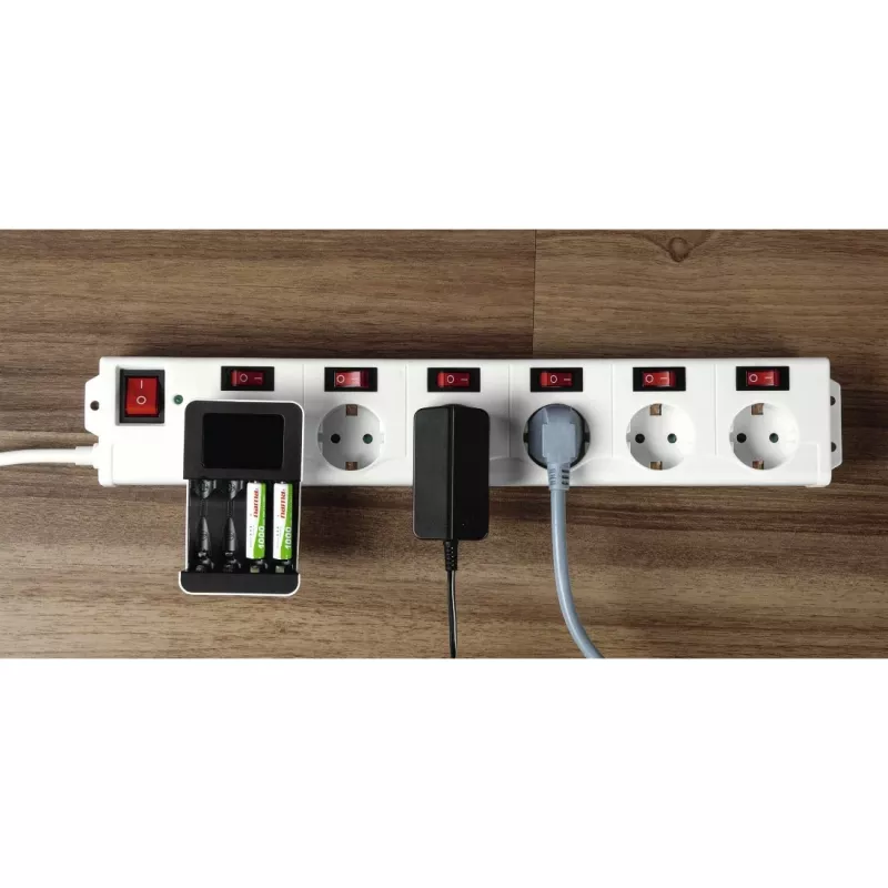 Hama 137239 listwa zasilająca 1.4 m 6 gniazd AC Wewnętrzna Biała