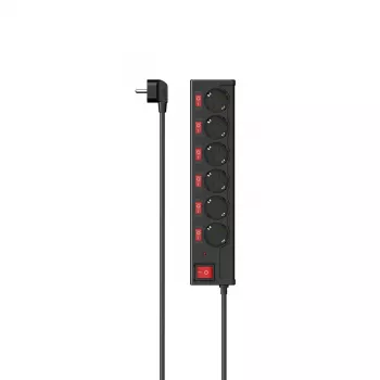 Hama 00223158 Inteligentna listwa zasilająca 6 gniazd AC 1.4 m 3680 W