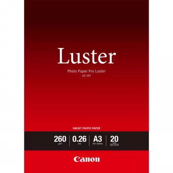 Canon LU-101 Luster Photo Paper Pro A3 - 20 arkuszy, satyna, 260 g/m², biały, 260 µm, 10 - 35 °C, 10 - 35 °C