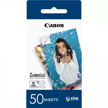 Canon ZINK™ 2”x3” Papier fotograficzny 50 arkuszy, 5x7,6 cm, 2x3 cale, biały, 50 arkuszy