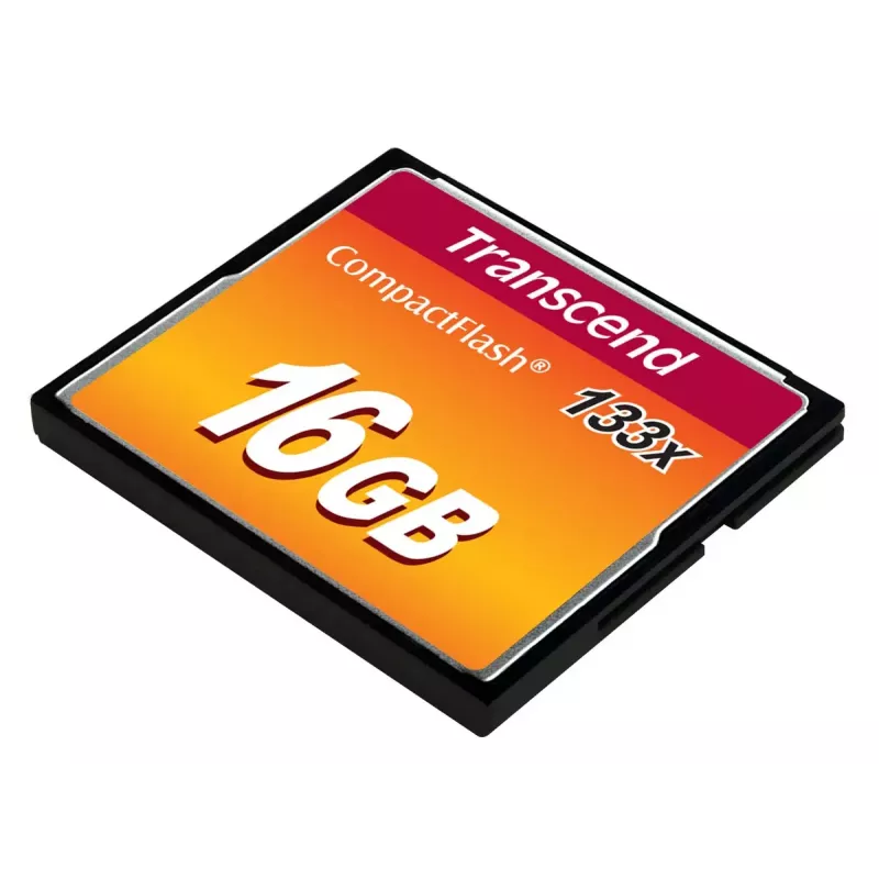Karta CompactFlash Transcend TS16GCF133 16 GB, odczyt 50 MB/s, zapis 20 MB/s