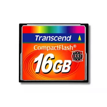 Karta CompactFlash Transcend TS16GCF133 16 GB, odczyt 50 MB/s, zapis 20 MB/s