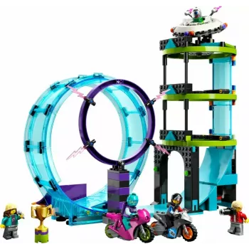 LEGO set LEGO City Stuntz 60361 Ultimate Stunt Riders Challenge — zestaw motocykli kaskaderskich