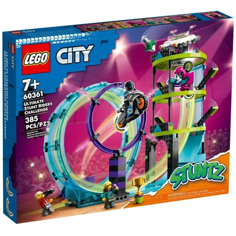 LEGO set LEGO City Stuntz 60361 Ultimate Stunt Riders Challenge — zestaw motocykli kaskaderskich