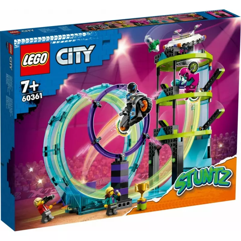 LEGO set LEGO City Stuntz 60361 Ultimate Stunt Riders Challenge — zestaw motocykli kaskaderskich