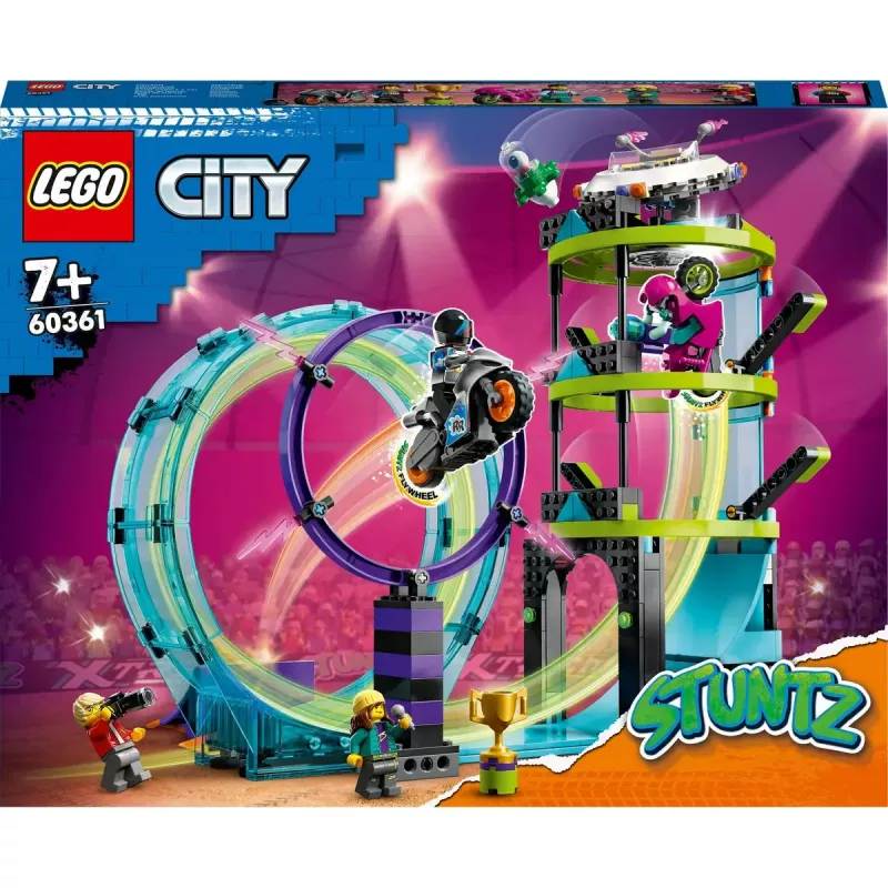 LEGO set LEGO City Stuntz 60361 Ultimate Stunt Riders Challenge — zestaw motocykli kaskaderskich