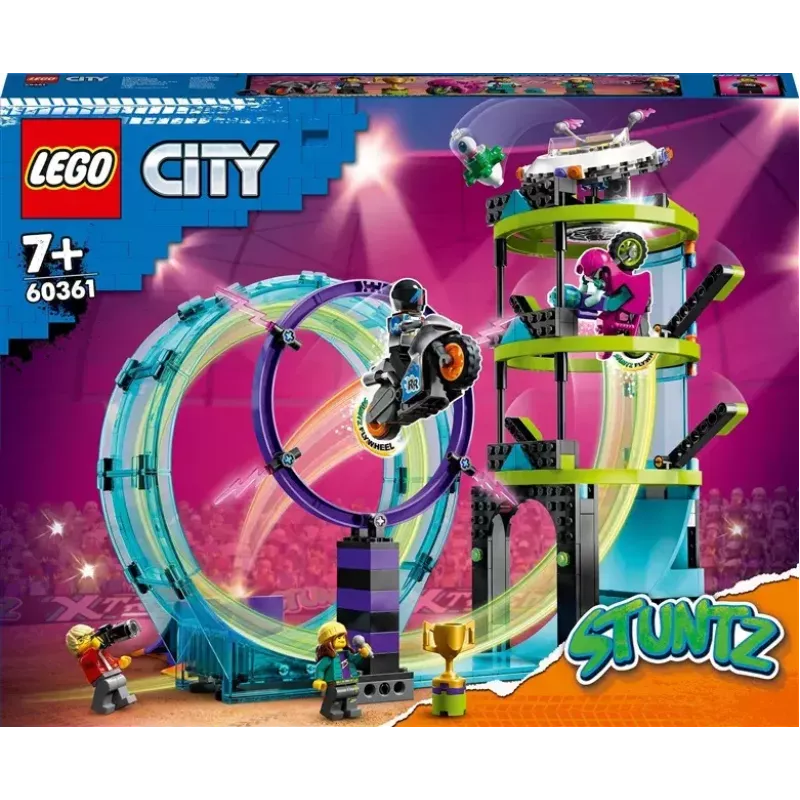 LEGO set LEGO City Stuntz 60361 Ultimate Stunt Riders Challenge — zestaw motocykli kaskaderskich