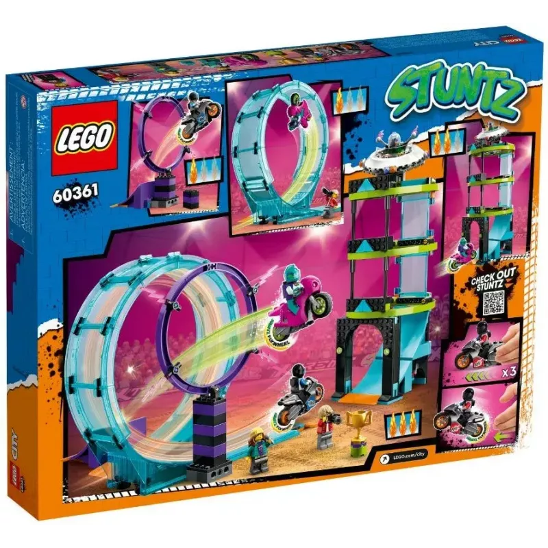 LEGO set LEGO City Stuntz 60361 Ultimate Stunt Riders Challenge — zestaw motocykli kaskaderskich