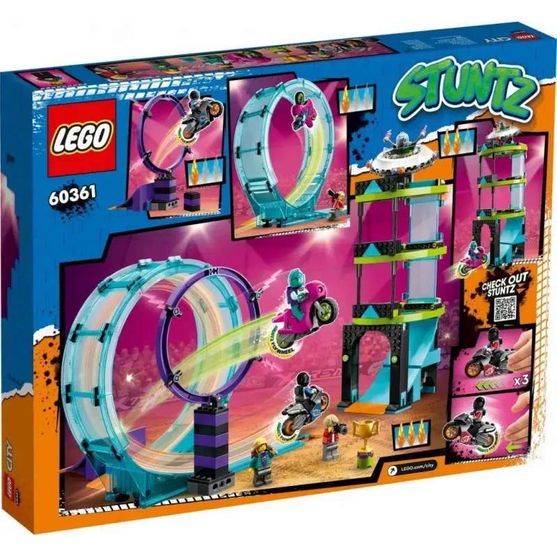 LEGO set LEGO City Stuntz 60361 Ultimate Stunt Riders Challenge — zestaw motocykli kaskaderskich