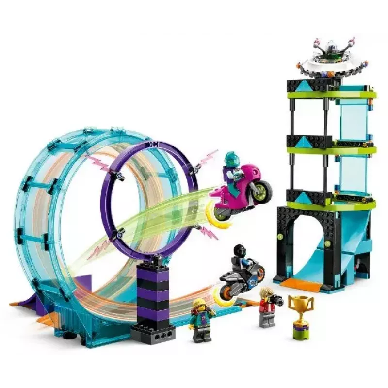 LEGO set LEGO City Stuntz 60361 Ultimate Stunt Riders Challenge — zestaw motocykli kaskaderskich