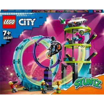 LEGO set LEGO City Stuntz 60361 Ultimate Stunt Riders Challenge — zestaw motocykli kaskaderskich