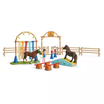 Zestaw do treningu agility dla kucyków Schleich 42481 Wielokolorowy Plastik 3-8 lat
