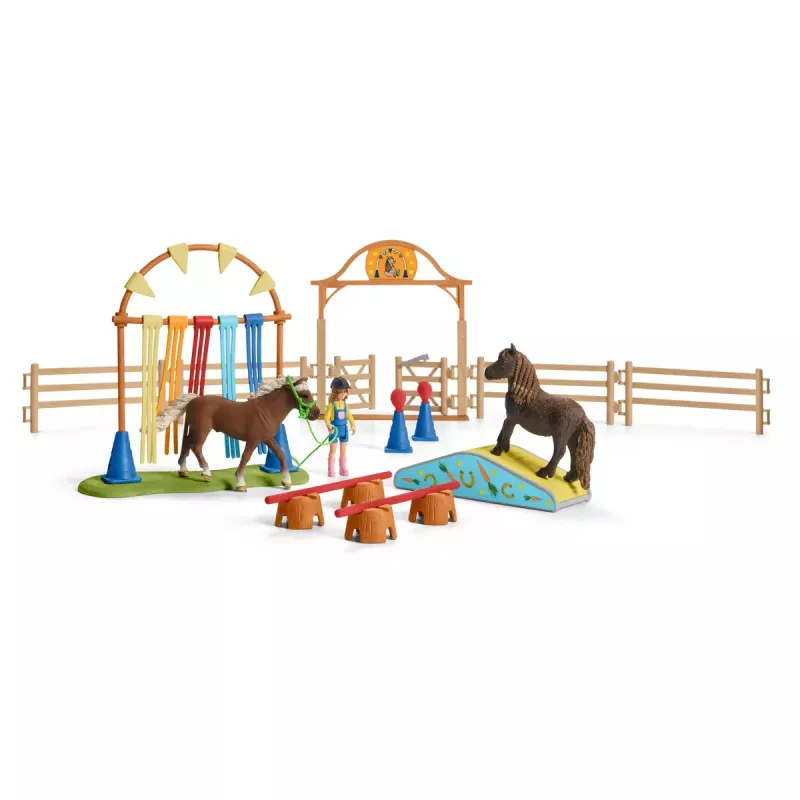 Zestaw do treningu agility dla kucyków Schleich 42481 Wielokolorowy Plastik 3-8 lat