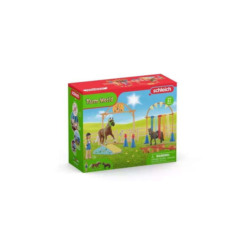 Zestaw do treningu agility dla kucyków Schleich 42481 Wielokolorowy Plastik 3-8 lat