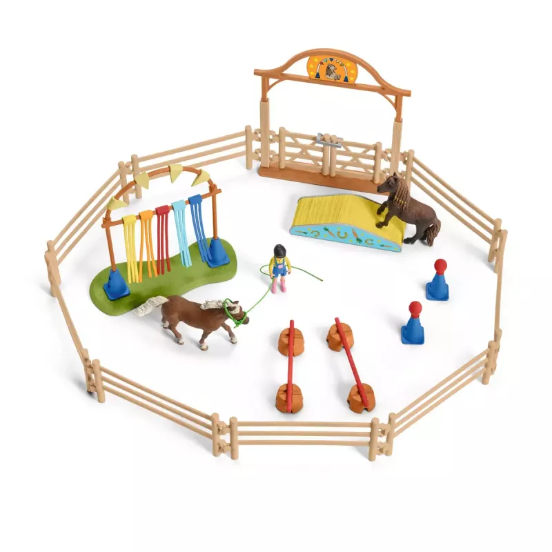 Zestaw do treningu agility dla kucyków Schleich 42481 Wielokolorowy Plastik 3-8 lat