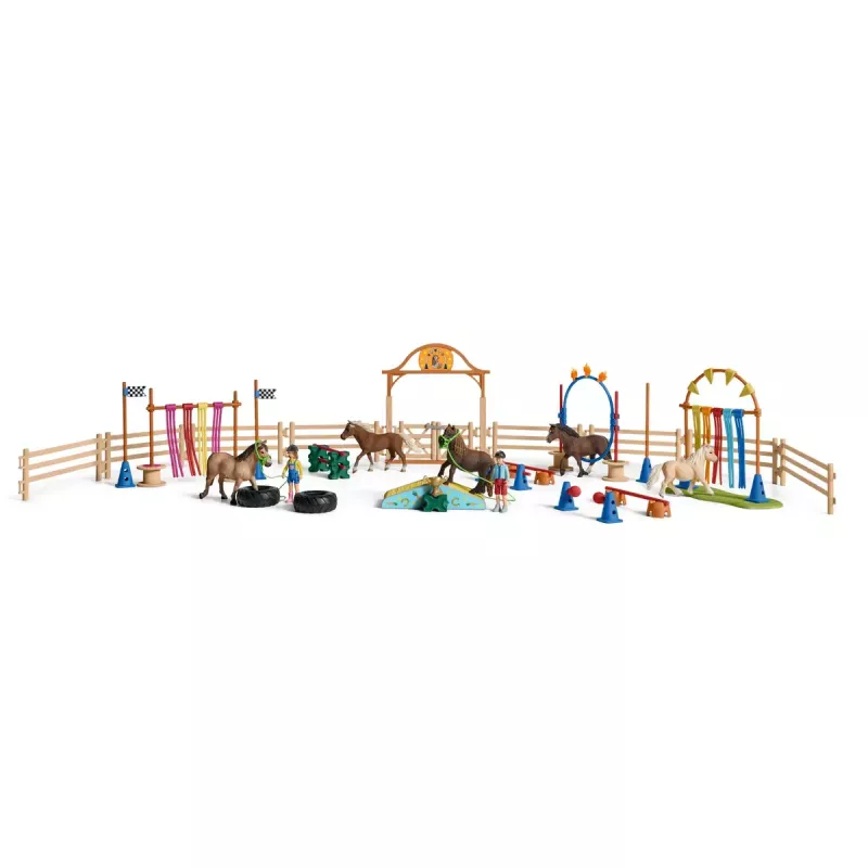 Zestaw do treningu agility dla kucyków Schleich 42481 Wielokolorowy Plastik 3-8 lat