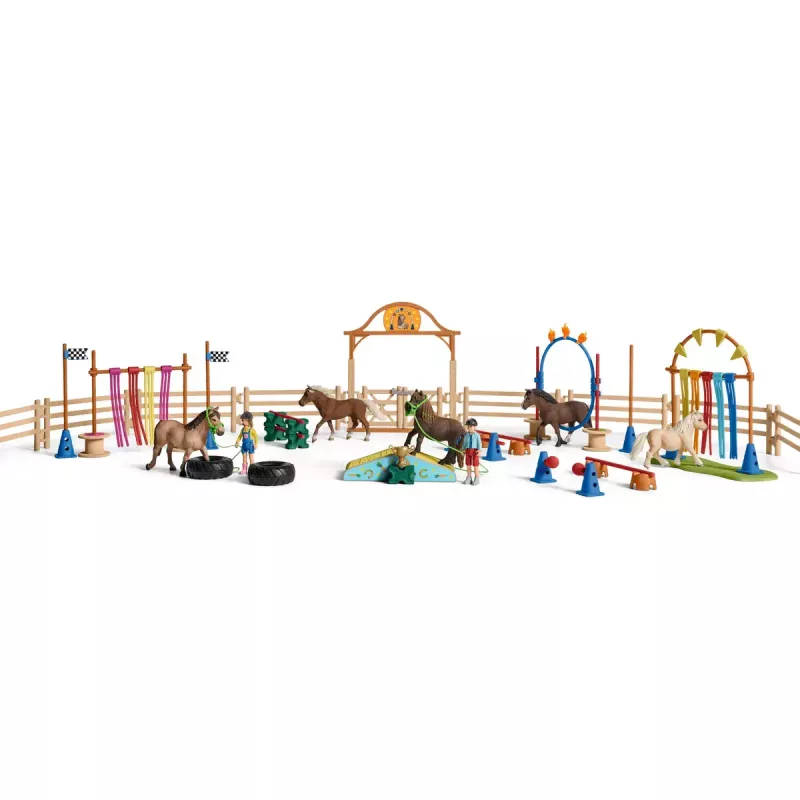 Zestaw do treningu agility dla kucyków Schleich 42481 Wielokolorowy Plastik 3-8 lat