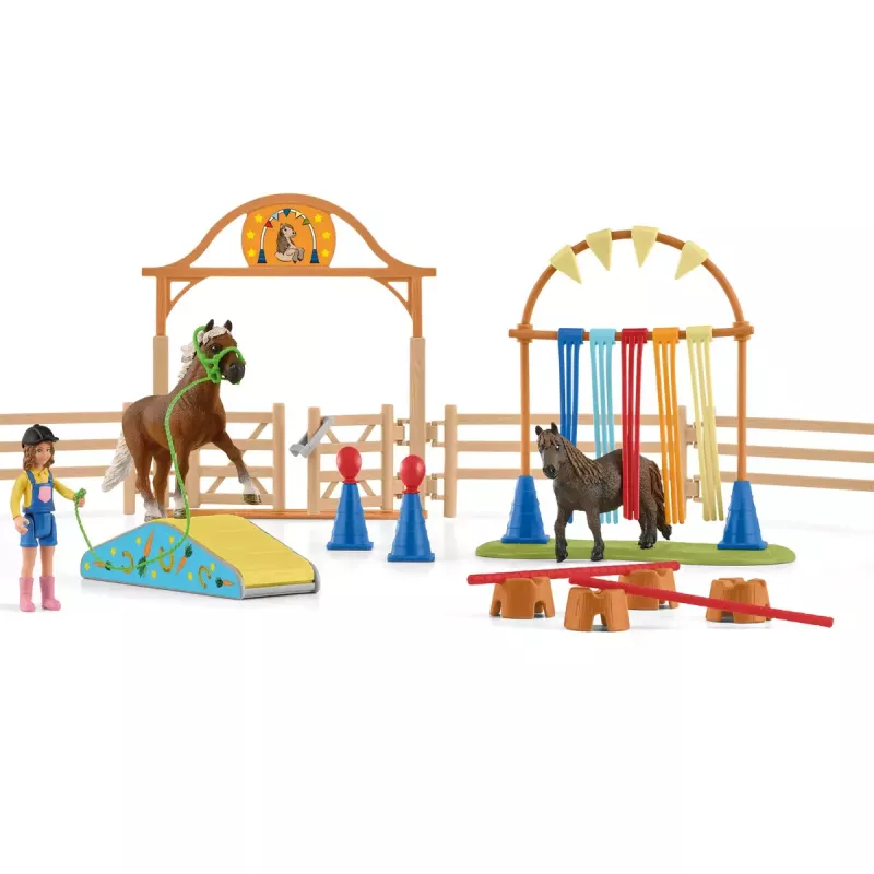Zestaw do treningu agility dla kucyków Schleich 42481 Wielokolorowy Plastik 3-8 lat