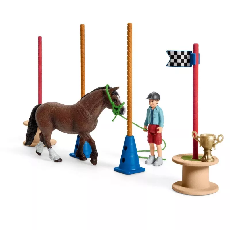 Wyścig zwinności kucyka Schleich FARM WORLD 42482
