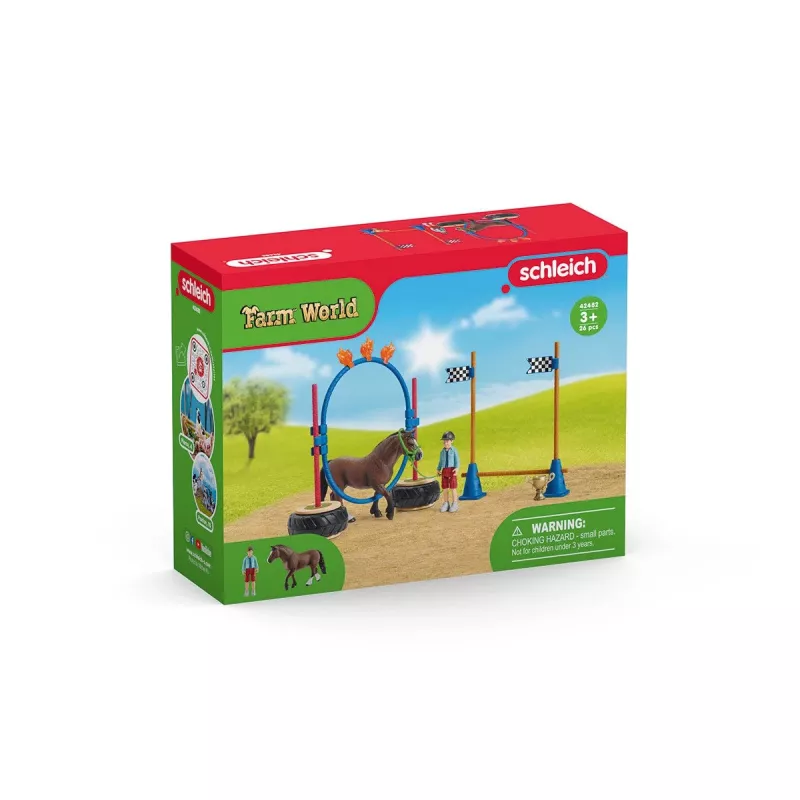 Wyścig zwinności kucyka Schleich FARM WORLD 42482