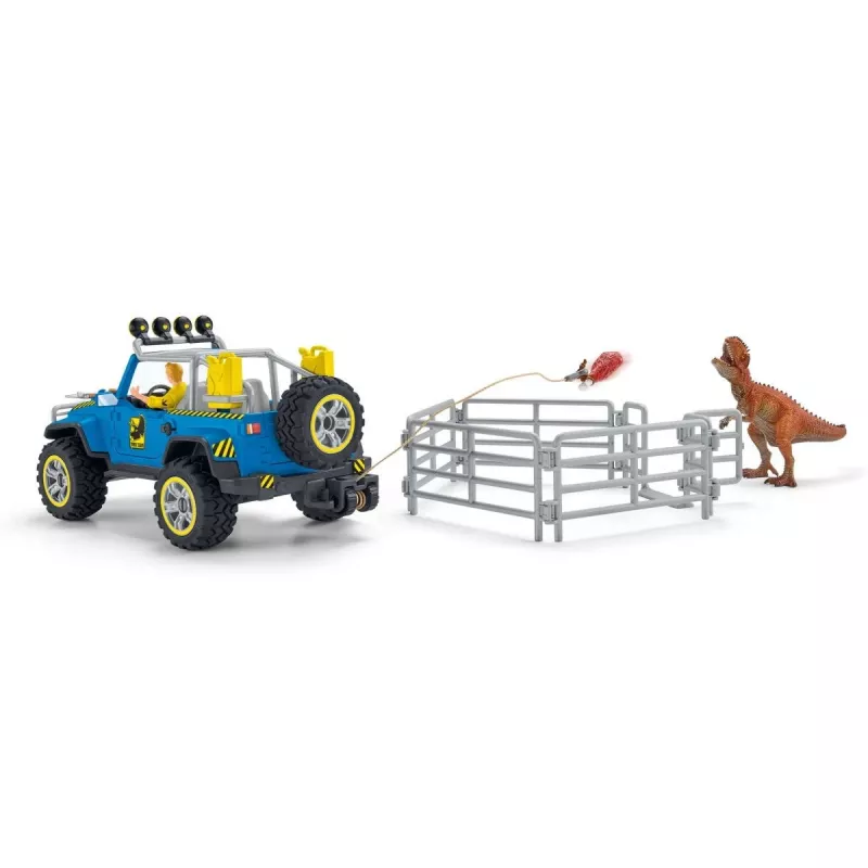 schleich Dinozaury Pojazd terenowy z posterunkiem dino, Dinozaury i wulkan, Stacja badawcza, 4 lata, Wielokolorowy, Plastik