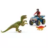 schleich Dinosaurs Quad escape from Velociraptor, Dinozaury i wulkan, Stacja badawcza, 4 lat(a), Wielokolorowy, Plastik