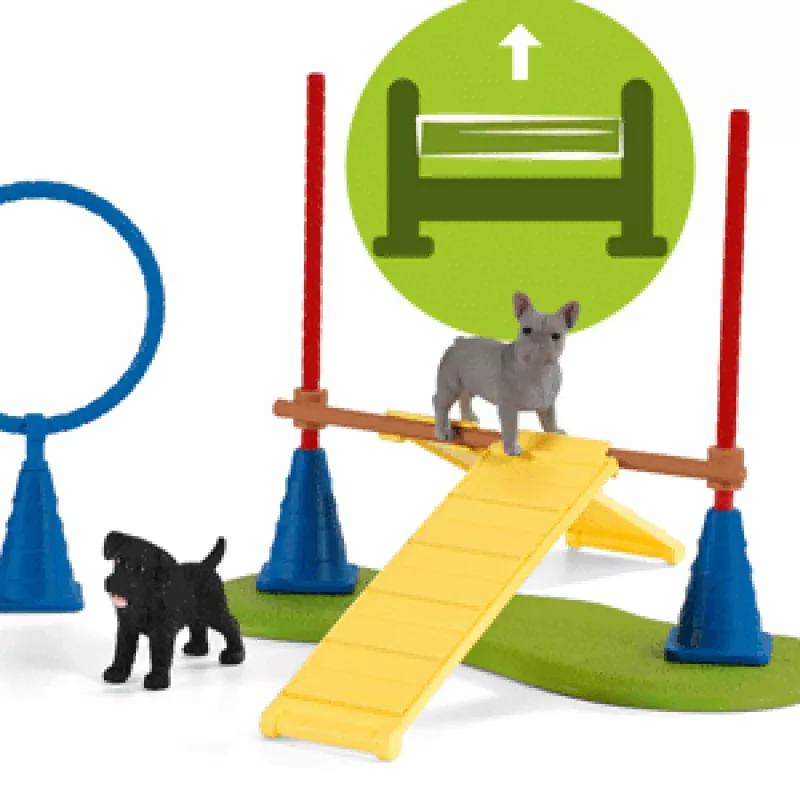 schleich Farm Life Trening agility szczeniąt, Farm World, 3 lat(a), Wielokolorowy