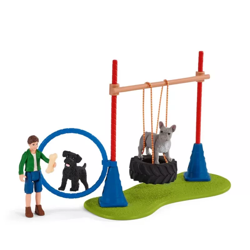 schleich Farm Life Trening agility szczeniąt, Farm World, 3 lat(a), Wielokolorowy