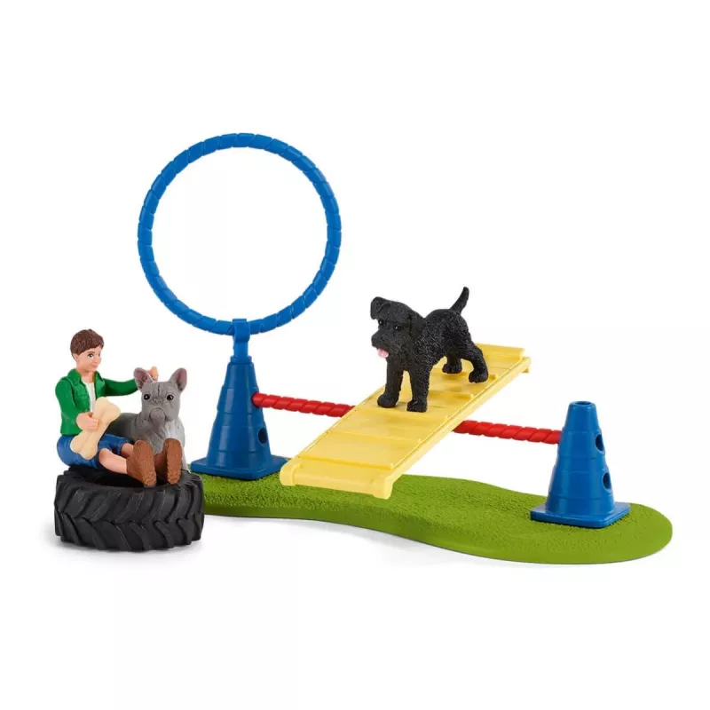 schleich Farm Life Trening agility szczeniąt, Farm World, 3 lat(a), Wielokolorowy
