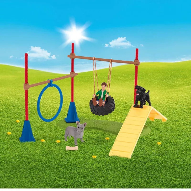 schleich Farm Life Trening agility szczeniąt, Farm World, 3 lat(a), Wielokolorowy