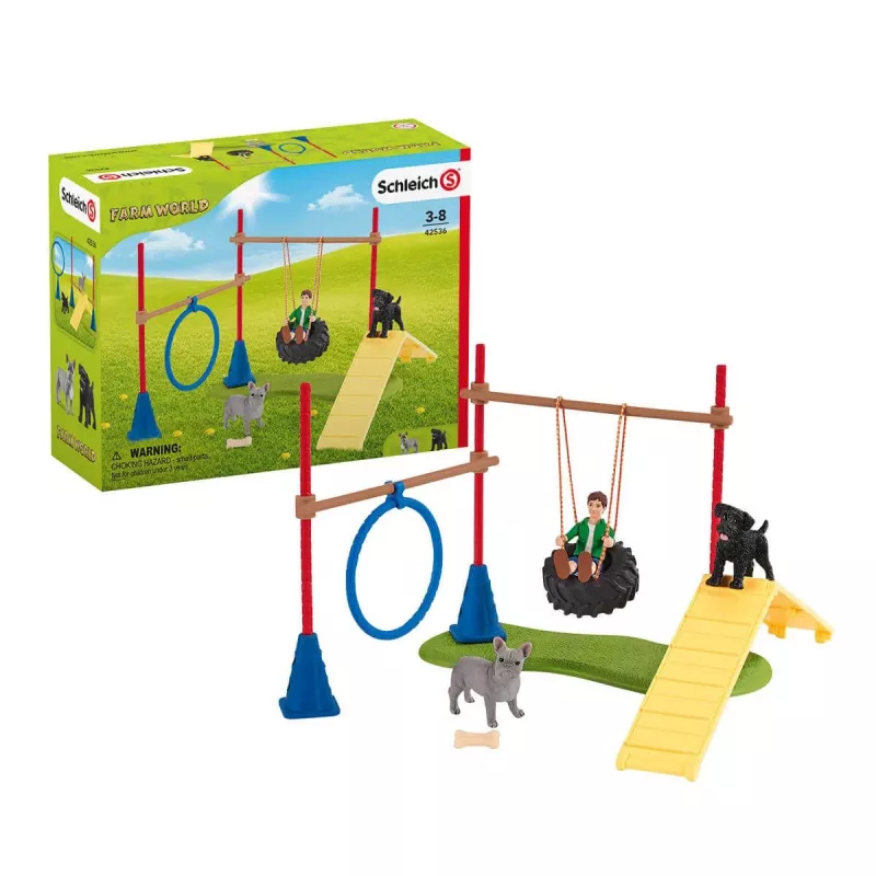 schleich Farm Life Trening agility szczeniąt, Farm World, 3 lat(a), Wielokolorowy