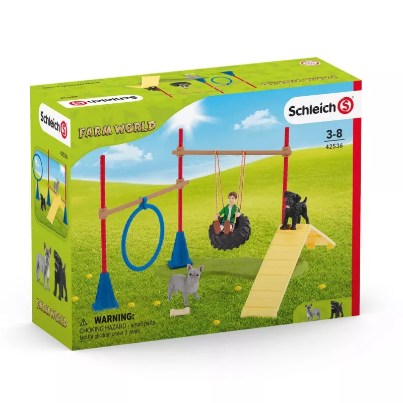schleich Farm Life Trening agility szczeniąt, Farm World, 3 lat(a), Wielokolorowy