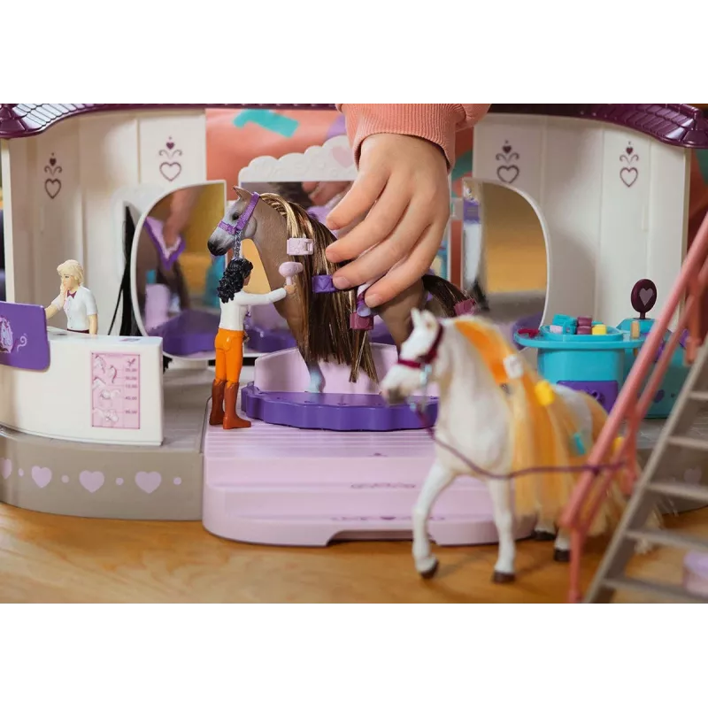 schleich HORSE CLUB Sofia’s Beauties Salon Piękności dla Koni, Salon i spa, Czesana sierść, Konie, 3 lat(a), Wielokolorowy, Plastik