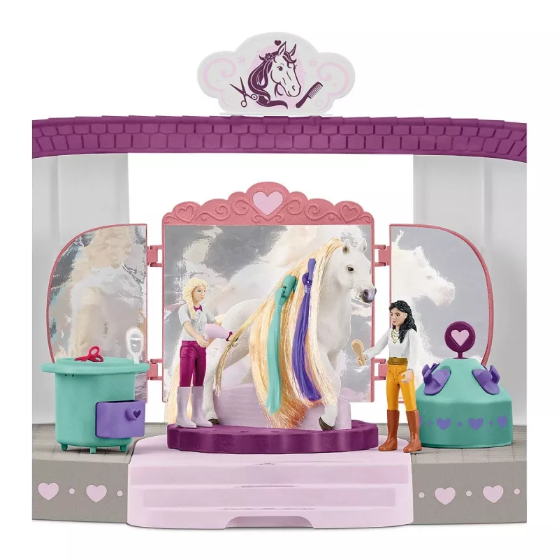 schleich HORSE CLUB Sofia’s Beauties Salon Piękności dla Koni, Salon i spa, Czesana sierść, Konie, 3 lat(a), Wielokolorowy, Plastik