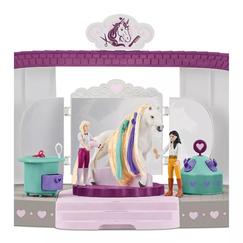 schleich HORSE CLUB Sofia’s Beauties Salon Piękności dla Koni, Salon i spa, Czesana sierść, Konie, 3 lat(a), Wielokolorowy, Plastik